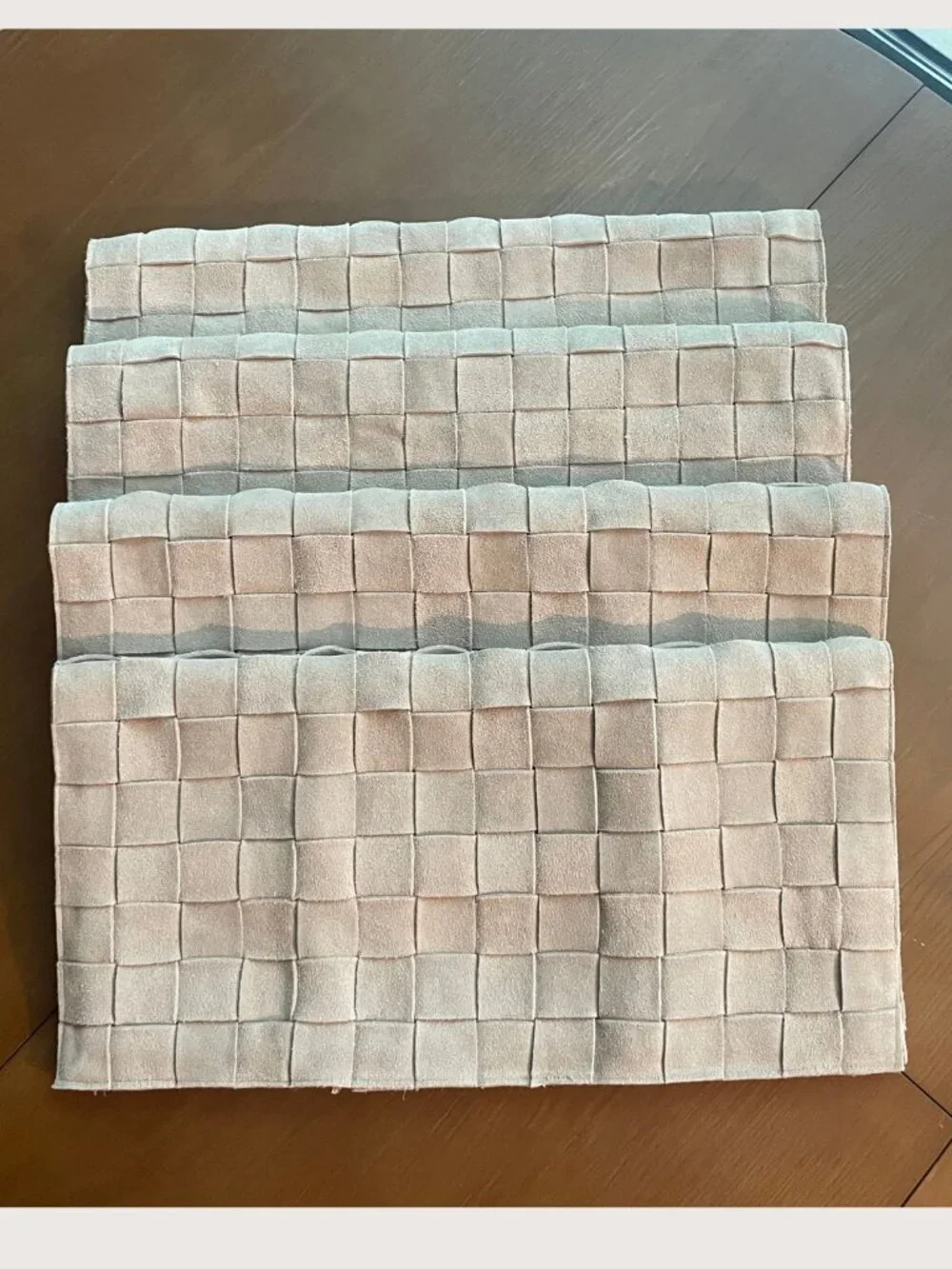 POTTERY BARN | Suede Basketweave Pillow Cover - Set of 4 in Stone